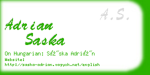 adrian saska business card